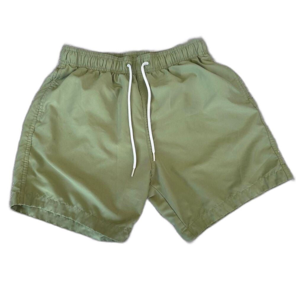 H&M men’s activewear beachwear shorts size small S in sage green